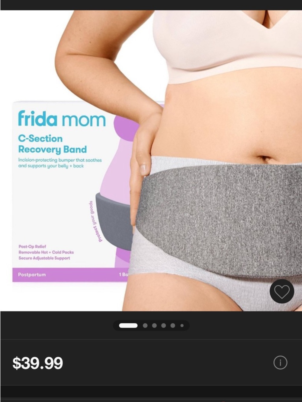 Frida Mom C-Section Recovery Band - Gray